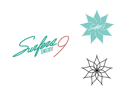 Surfers9 Logo branding graphic design illustration logo surf