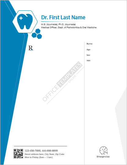 Prescription Pad Template Microsoft Word