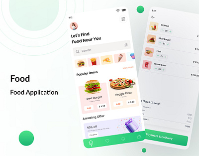 Food App UI app design application design figma food food ui mobile ui ui ui ux ux ux design