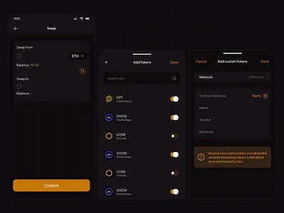 Crest wallet app branding crypto design logo productdesign ui ux web3