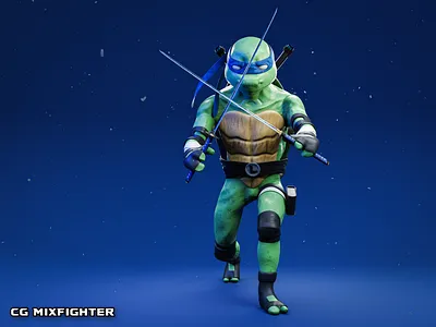 Leonardo 3D Model 3d 3d charater 3d graphic 3d modeling blender cg character design design ninja warrior