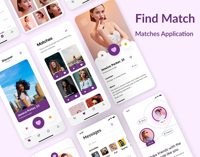 Find Match UI app design application design mobile app mobile ui ui ui design ui ux ux ux ui