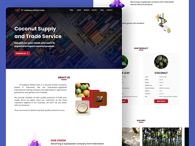 Trader company profile website UI branding business company company profile design figma landing page live supply trade trend ui ui design uiux ux web website