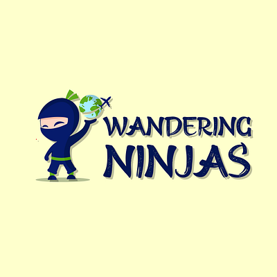 Wandering Ninjas Logo @wanderingninjas.com branding design graphic design illustration logo vector