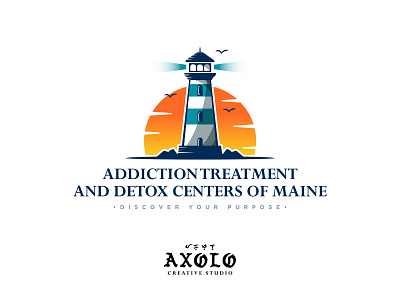 Addiction Treatment and Detox Centers of Maine beach branding branding design eye cathing graphic design guard icon illustration life light house logo logo design medical pharmaceutical simple logo sunset treatment vector vector logo