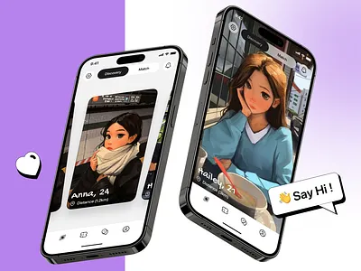 Social Media - Dating App animation app app dating app design application artonest artonest design concept date dating datingapp figma ios message mobile design profile ui ui ux uidesign ux