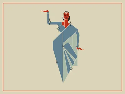 Denim & Diamonds Illustration denim diamonds illustration indian poster print