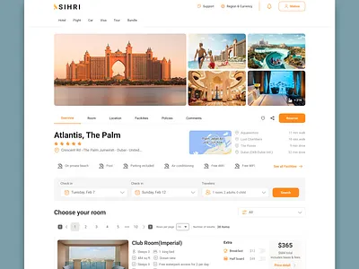 Hotel reservation design booking booking design check in check out location map room reservation travel travel turism turism web design