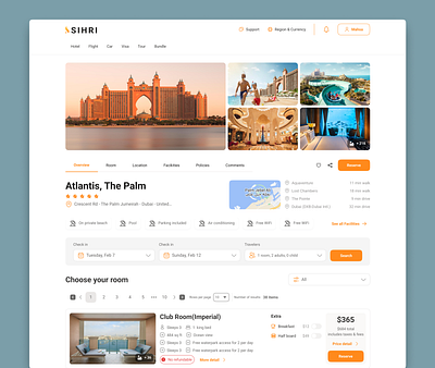 Hotel reservation design booking booking design check in check out location map room reservation travel travel turism turism web design