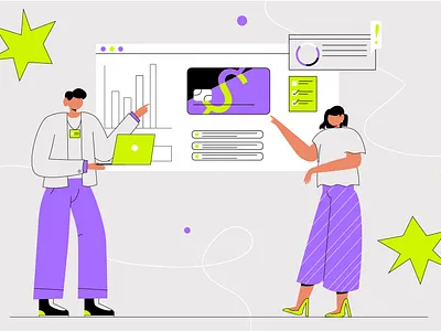 Business illustration for a website app bank business character crypto flat illustration gadget graphic design landing page modern money people technology ui vector wallet web