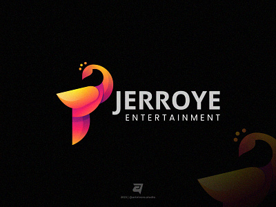 JERROYE artnivorastudio beauty bird branding colorful creative design entertainment gradient graphic design illustration logo logoawesome logoinspiration logomaker modern peacock simple technology vector