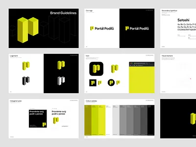 Portal Podilu Brand Guidelines brand guidelines branding estate guidelines identity logo mark minimal platform portal real estate share shares style guide symbol