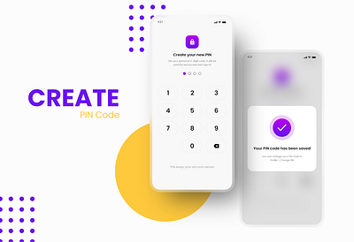 Create PIN Screen app app ui banking create create pin design misterhammad pin ui design ui designer uiux uiuxdesign