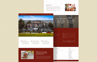 Construction Website graphic design ui