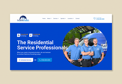 Plumbing Service Website graphic design ui