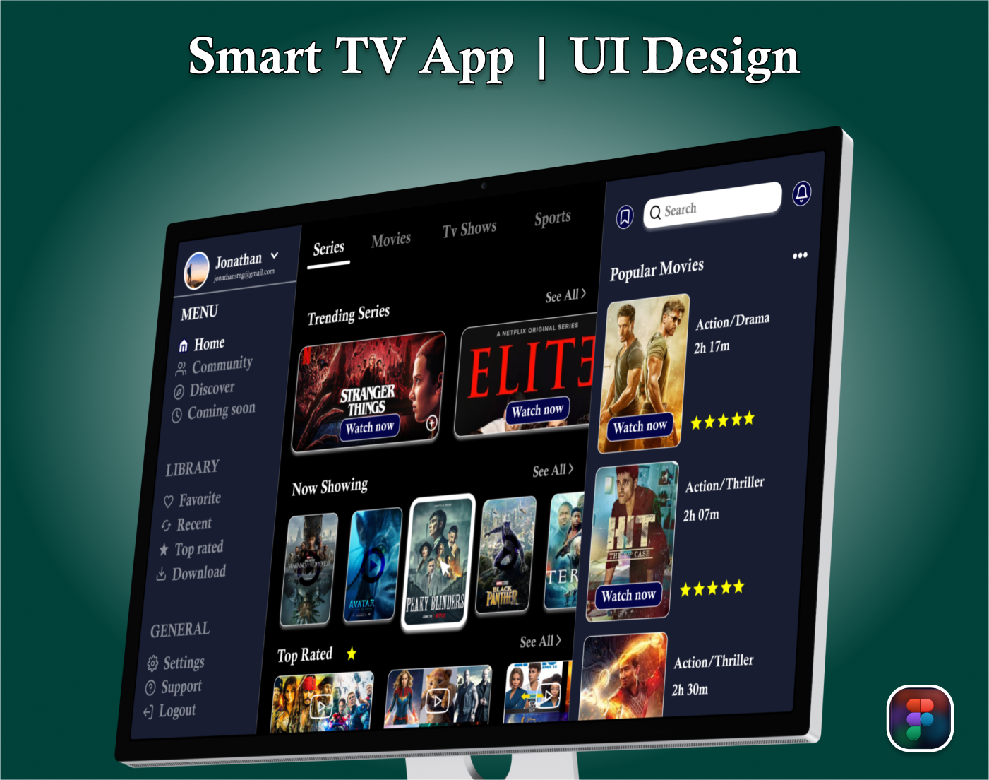 Smart TV App | UI Design by ARUN KUMAR on Dribbble