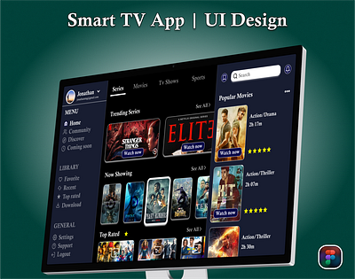 Smart TV App | UI Design app branding design graphic design illustration logo smarttv typography ui ux vector