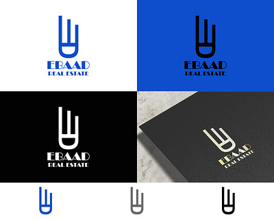 Monogram Logo Design | Ebaad Real Estate logo logo design logo mockups logo presentation monogram monogram logo real estate real estate business logo design real estate logo real estate logo design simple logo wordmark logo