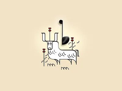 Bison - Letter B 36daysoftype animal bison design devilsdan graphic design illustration letterb letters minimal typo typography vector