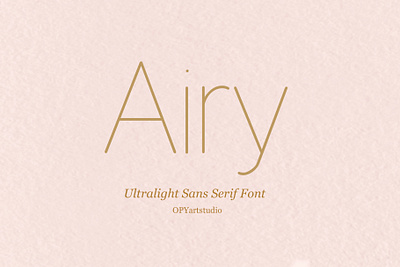 Airy - Ultralight Sans Serif Font