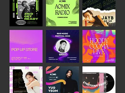 Instagram Post - Above Ordinary Music Group (AOMG) Record Label branding graphic design social media