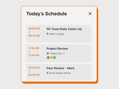 DailyUI #071 - Schedule dailyui schedule timeline today