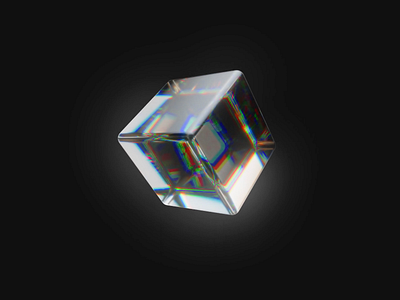 The Cube. (Animated Loop) 3d brand branding cube glass identity refraction webgl