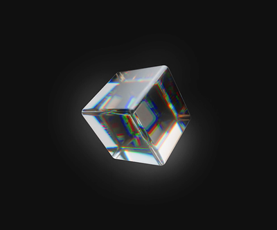 The Cube. (Animated Loop) 3d brand branding cube glass identity refraction webgl