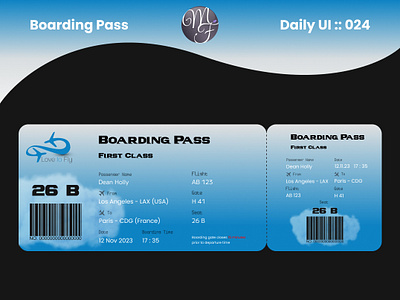 Boarding Pass Daily UI 024 aeroport boarding pass branding daily ui design flight graphic design illustration logo passenger ticket tourism travel ui