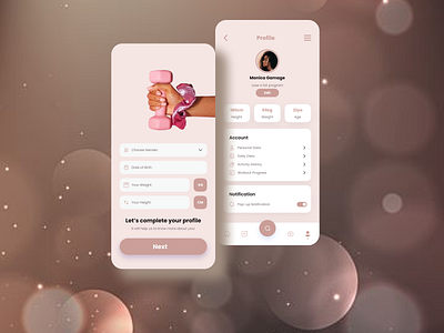User Profile - Fitness App design fitness app graphic design ui user profile ux