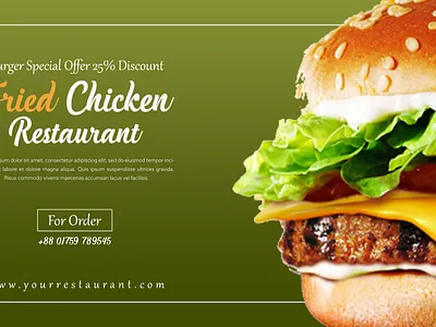 Banner Design branding graphics design photoshop restaurant banner