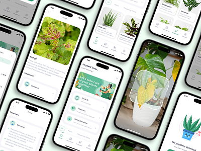 Plant ID - Plant Care Mobile App app design plant plant care plant id ui ux