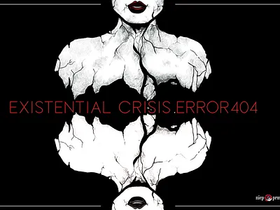 EXISTENCIAL CRISIS ERROR 404 art clothing design dark design digital digital art drawing graphic design illustration