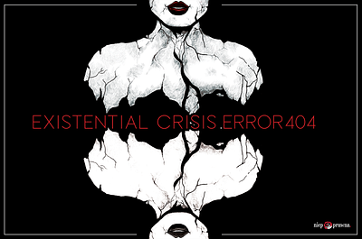 EXISTENCIAL CRISIS ERROR 404 art clothing design dark design digital digital art drawing graphic design illustration