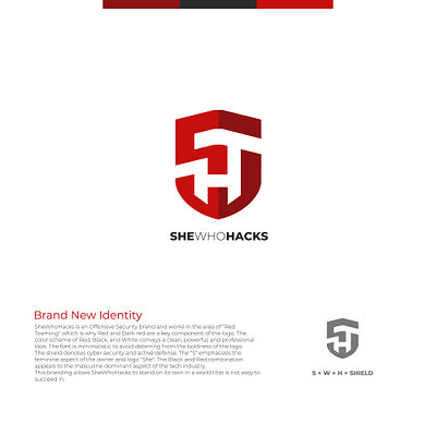 She Who Hacks branding cyber design graphic design illustration logo security shield swh vector