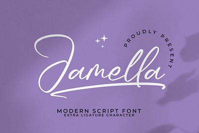 Jamella - Modern Script Font retro