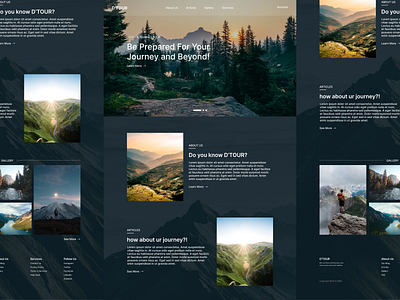 Design Web Landing Page (D'TOUR) design website figma journey landing page natural tour ui uiux website