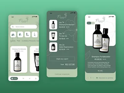 Nature Hayr Products App adobe xd app design beauty app design figma mobile app prototipe app ui ui design ux ux design uxui