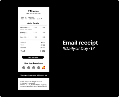 Email receipt #DailyUI day-17 appdesign dailyui design figma figmadesign ui uiux userinterface