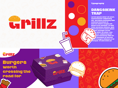 Grillz Logo brand guideline brand identity brand logo branding creative creativity design graphic design grillz logo logos restaurant restaurant logo