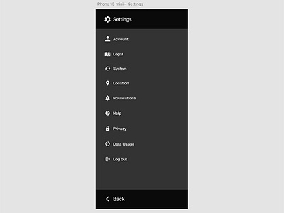 Daily UI #7 - Settings adobe xd dailyui mobile mockup mockup settings settings mockup settings page ui ui design ui designer xd