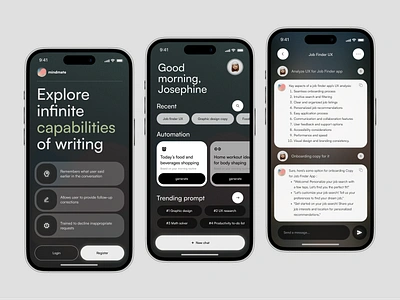 Mindmate - AI Chat Assistant App ai ai assistant ai chat app app design assistant chat chat assistant chatgpt chatgptapp chatgptmobile gpt mobile mobile app mobile design prompt ui ux