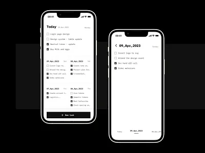 Minimalistic Todo list app design list minimalism monospace new product product design todo typography user interface