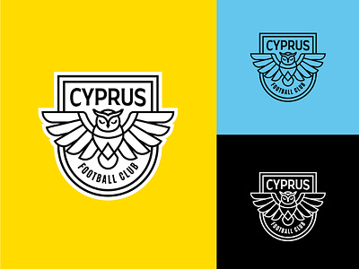 Cyprus FC badge branding design fc football club illustration logo mascot owl soccer sports vector
