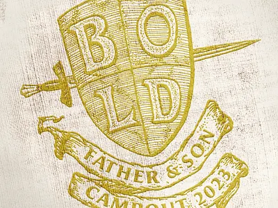 BOLD Father & Son Campout Logo camp camp logo design illustration logo ministry ministry design shield typography