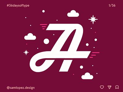 #36daysoftype - 1/36 36daysoftype lettera space typography
