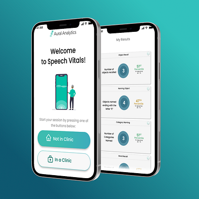 Aural Analytics - Speech Vitals App design ui