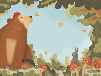 Children's book illustration bear illustration book character illustration children book children illustration design editorial illustration graphic design illustration