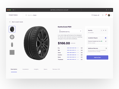 Tires Shop business clean design ecommerce product shop store tires ui ux