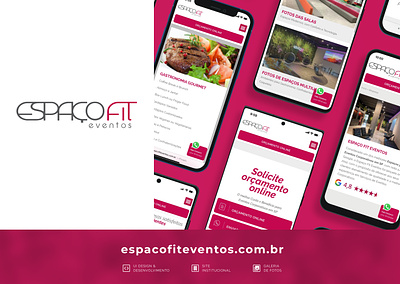 Institutional Website Espaço Fit Eventos front end ui ux web webdesign wordpress